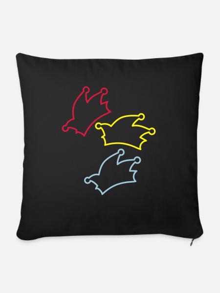 Narrenkappen / Fasching / Kappe - Sofakissenbezug 45 x 45 cm - Schwarz
