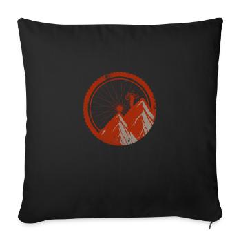 Mountainbiken Mountainbike Berg Retro Geschenkidee - Sofakissenbezug 45 x 45 cm - Schwarz - Vorne