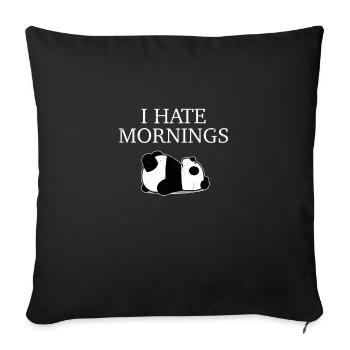 Gifts Panda Coffee Panda Bear Pandas Bear Tired - Sofa pillowcase 17,3'' x 17,3'' (45 x 45 cm) - black - Front