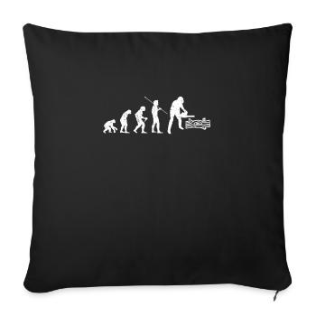 Wood forester forest forester chainsaw chainsaw - Sofa pillowcase 17,3'' x 17,3'' (45 x 45 cm) - black - Front