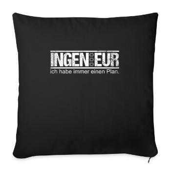 Ingenieur Elektrotechnik Ingenieure Maschinenbau - Sofakissenbezug 45 x 45 cm - Schwarz - Vorne