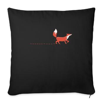 Fox Forest Animals Environmental Protection Nature Gift Idea - Sofa pillowcase 17,3'' x 17,3'' (45 x 45 cm) - black - Front