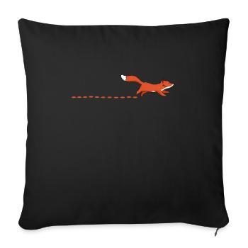 Renard forêt animaux protection de l'environnement nature idée cadeau - Housse de coussin décorative 45 x 45 cm - noir - Devant