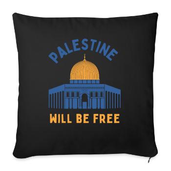 Scheich Jarrah Freies Palästina BLM Krieg Frieden Gaza - Sofakissenbezug 45 x 45 cm - Schwarz - Vorne