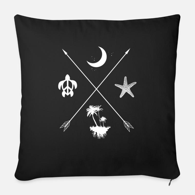 céleste - Housse de coussin décorative 45 x 45 cm - noir