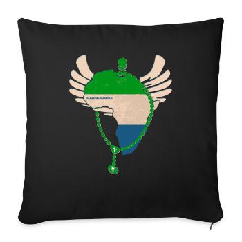Sierra Leone - Sofa pillowcase 17,3'' x 17,3'' (45 x 45 cm) - black - Front