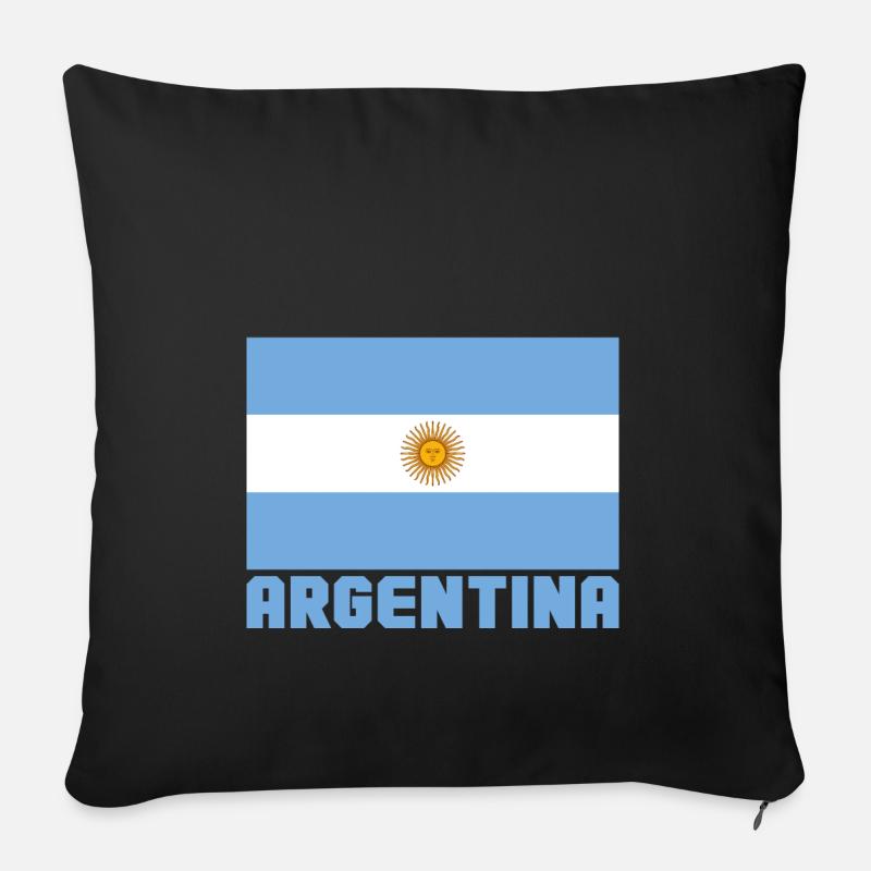 Argentina - Sofa pillowcase 17,3'' x 17,3'' (45 x 45 cm) - black