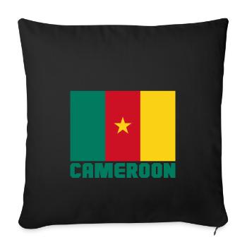 Cameroun - Housse de coussin décorative 45 x 45 cm - noir - Devant