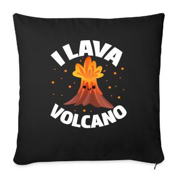 I Lava Volcano - Sofakissenbezug 45 x 45 cm - Schwarz - Vorne