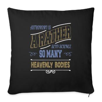 christmas funny quote sayings planets present idea - Sofakissenbezug 45 x 45 cm - Schwarz - Vorne