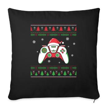 Cadeaux de Noël Noël - Housse de coussin décorative 45 x 45 cm - noir - Devant
