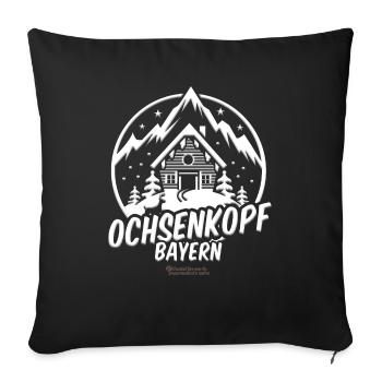 Ochsenkopf Bayern Skigebiet - Sofakissenbezug 45 x 45 cm - Schwarz - Vorne