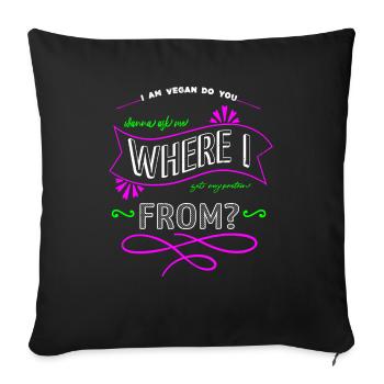 Idée actuelle Déclaration de la Terre Droits des animaux - Housse de coussin décorative 45 x 45 cm - noir - Devant