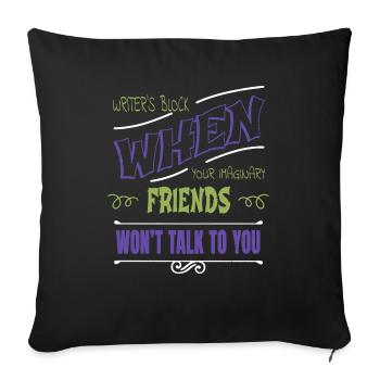 cool authors literary awesome blog books fun - Sofa pillowcase 17,3'' x 17,3'' (45 x 45 cm) - black - Front