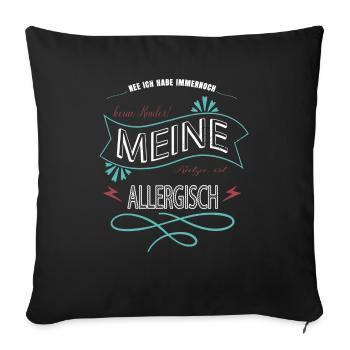 geburtstag geschenk seekatze raubkatze lustig spaß - Sofakissenbezug 45 x 45 cm - Schwarz - Vorne