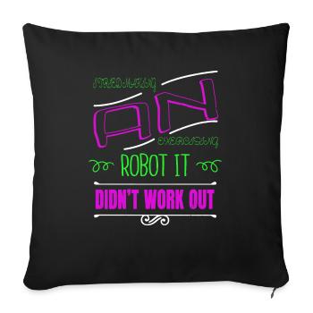 Présents, hommes d’abattage un charpentier t-shirts de prière - Housse de coussin décorative 45 x 45 cm - noir - Devant