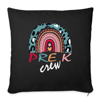 Pre K Crew-Geschenk - Sofakissenbezug 45 x 45 cm - Schwarz - Vorne