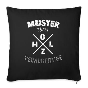 Maître du bois - Housse de coussin décorative 45 x 45 cm - noir - Devant