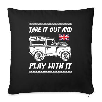 Sortez-le et jouez avec - Housse de coussin décorative 45 x 45 cm - noir - Devant