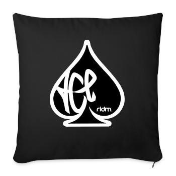 RIDM ACE - Housse de coussin décorative 45 x 45 cm - noir - Devant