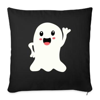 Fantôme 2 - Housse de coussin décorative 45 x 45 cm - noir - Devant