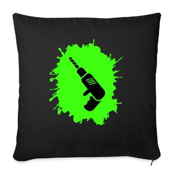Drill Blobs Craftsman - Sofa pillowcase 17,3'' x 17,3'' (45 x 45 cm) - black - Front