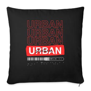 Urban Streetwear Design Saying - Sofa pillowcase 17,3'' x 17,3'' (45 x 45 cm) - black - Front