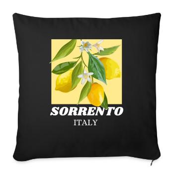 Sorrento Italy lemon - Sofa pillowcase 17,3'' x 17,3'' (45 x 45 cm) - black - Front
