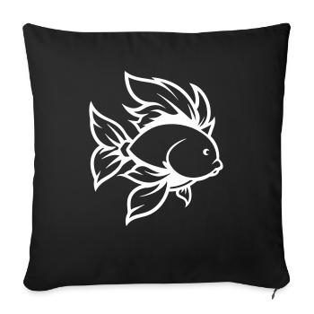 goldfisch - Sofakissenbezug 45 x 45 cm - Schwarz - Vorne