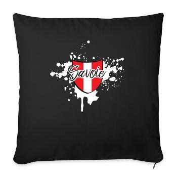 savoie paint - Housse de coussin décorative 45 x 45 cm - noir - Devant