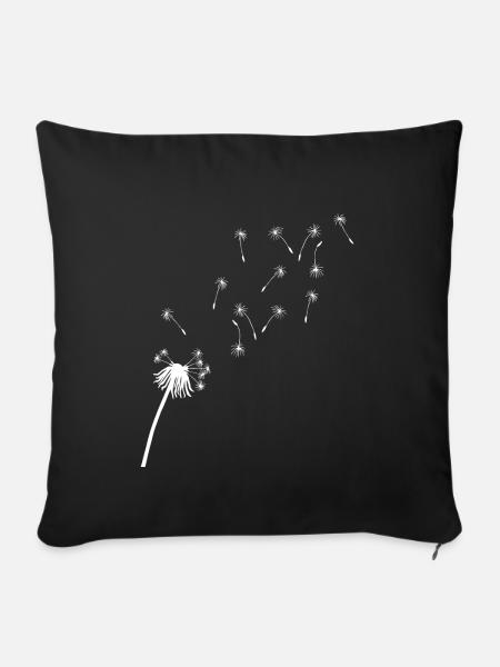 Pusteblume - Sofakissenbezug 45 x 45 cm - Schwarz