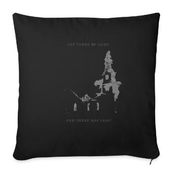 Occult Burning Church Atheist Satan Devil - Sofa pillowcase 17,3'' x 17,3'' (45 x 45 cm) - black - Front