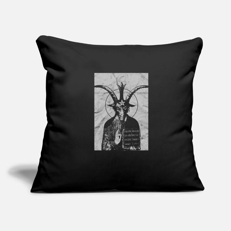 Okkulte Baphomet Gothic Grunge Satan Devil Schwarz Sofakissenbezug 45 x 45 cm