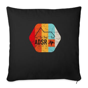 Analog Synth ADSR Umschlag Produzent Vintage - Sofakissenbezug 45 x 45 cm - Schwarz - Vorne
