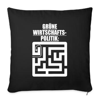 Witze Grüne Die Grünen Habeck Baerbock Partei Öko - Sofakissenbezug 45 x 45 cm - Schwarz - Vorne