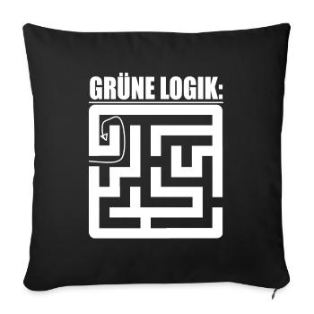 Witze Grüne Die Grünen Habeck Baerbock Partei Öko - Sofakissenbezug 45 x 45 cm - Schwarz - Vorne