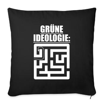 Witze Grüne Die Grünen Habeck Baerbock Partei Öko - Sofakissenbezug 45 x 45 cm - Schwarz - Vorne