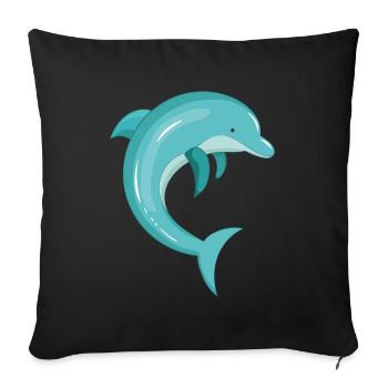 Delfin - Housse de coussin décorative 45 x 45 cm - noir - Devant
