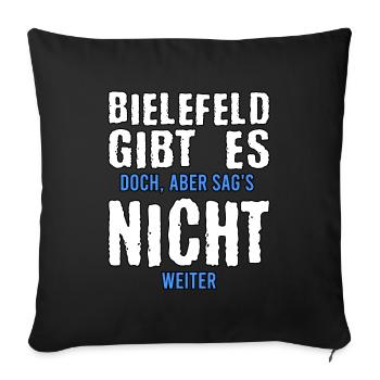 Bielefeld Fan Bielefelder Stadt Geschenk - Sofakissenbezug 45 x 45 cm - Schwarz - Vorne