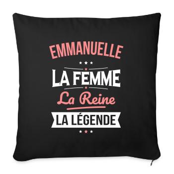 Emmanuelle - La Femme - La Reine - La Légende - Housse de coussin décorative 45 x 45 cm - noir - Devant