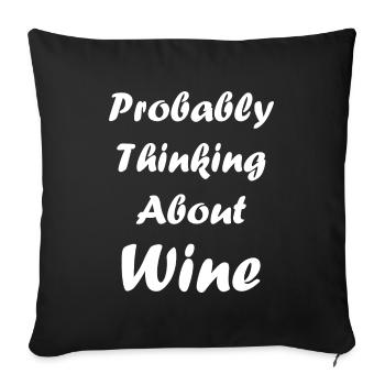 Wine - Sofa pillowcase 17,3'' x 17,3'' (45 x 45 cm) - black - Front