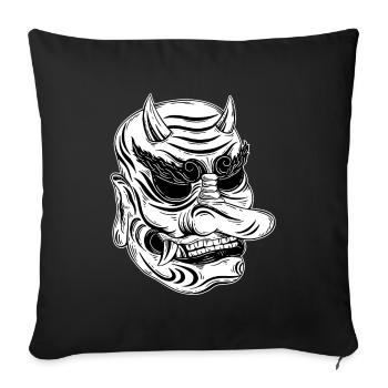 Schädel Skull Horror Japon Halloween Geisha - Housse de coussin décorative 45 x 45 cm - noir - Devant