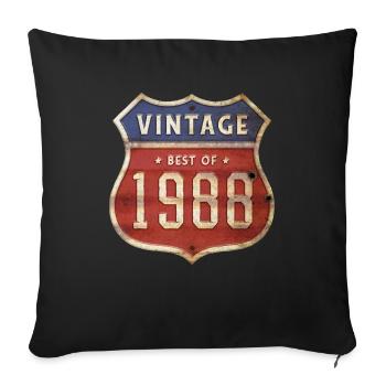 36 Years Old Vintage 1988 Limited Edition 36th - Sofa pillowcase 17,3'' x 17,3'' (45 x 45 cm) - black - Front