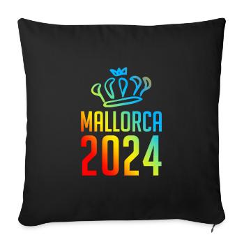 Majorque 2024 Coloré - Housse de coussin décorative 45 x 45 cm - noir - Devant