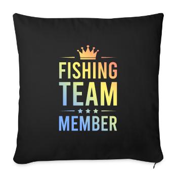 Fishing Team Bunt - Sofa pillowcase 17,3'' x 17,3'' (45 x 45 cm) - black - Front