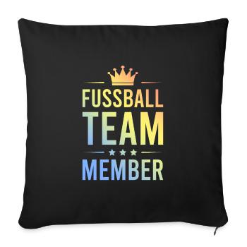 Soccer Team Bunt - Sofa pillowcase 17,3'' x 17,3'' (45 x 45 cm) - black - Front