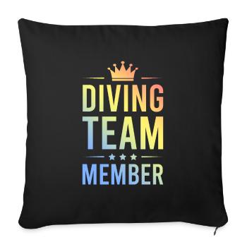 Diving Team Colorful - Sofa pillowcase 17,3'' x 17,3'' (45 x 45 cm) - black - Front