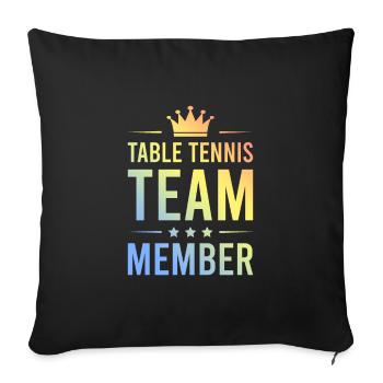 Table Tennis Team Bunt - Sofa pillowcase 17,3'' x 17,3'' (45 x 45 cm) - black - Front