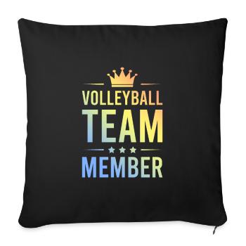 Amorti de l’équipe de volley-ball - Housse de coussin décorative 45 x 45 cm - noir - Devant