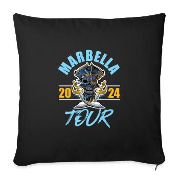 Marbella 2024 Skeleton - Sofa pillowcase 17,3'' x 17,3'' (45 x 45 cm) - black - Front